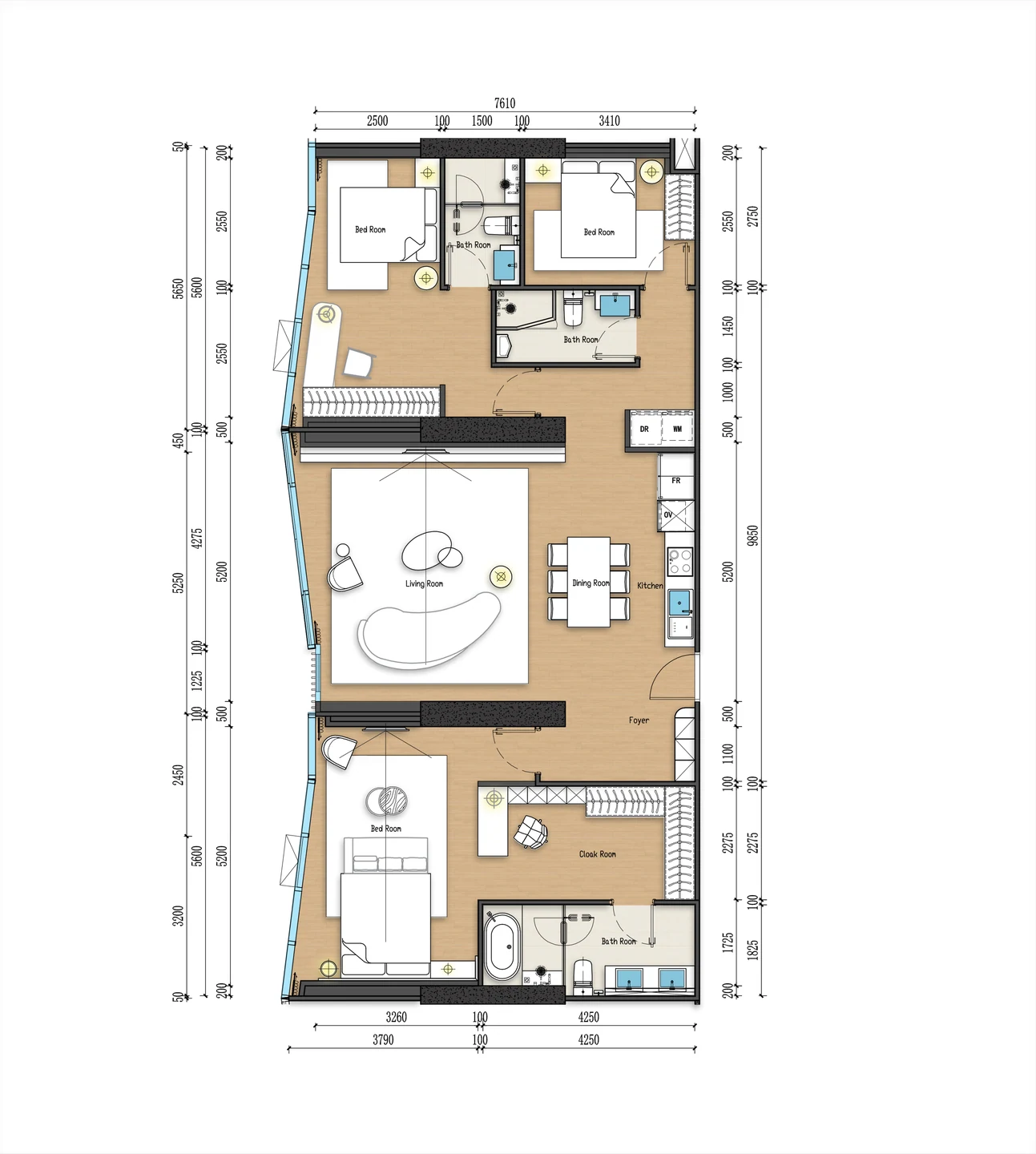 Lucean Bay Jomtien Pattaya — Планировки — фото 17