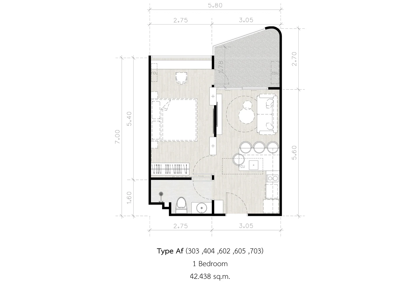 Secret Garden Condominium — Планировки — фото 13
